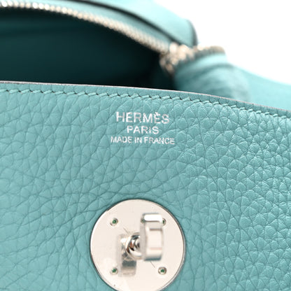 Hermes Taurillon Clemence Lindy 30 Bleu Atoll 5 of 11
