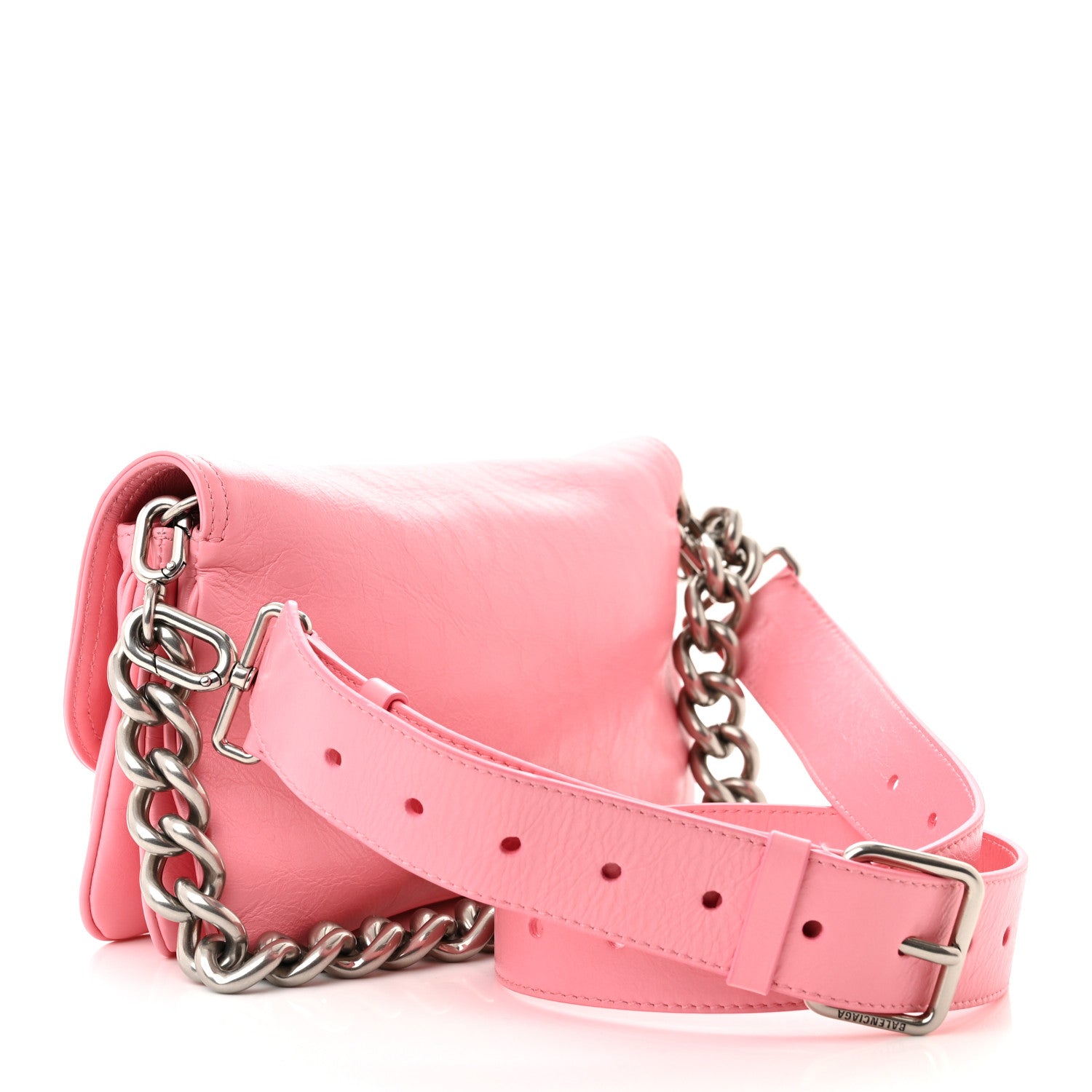 Balenciaga Peach Calfskin Small BB Soft Flap Bag Sweet Pink 3 of 10