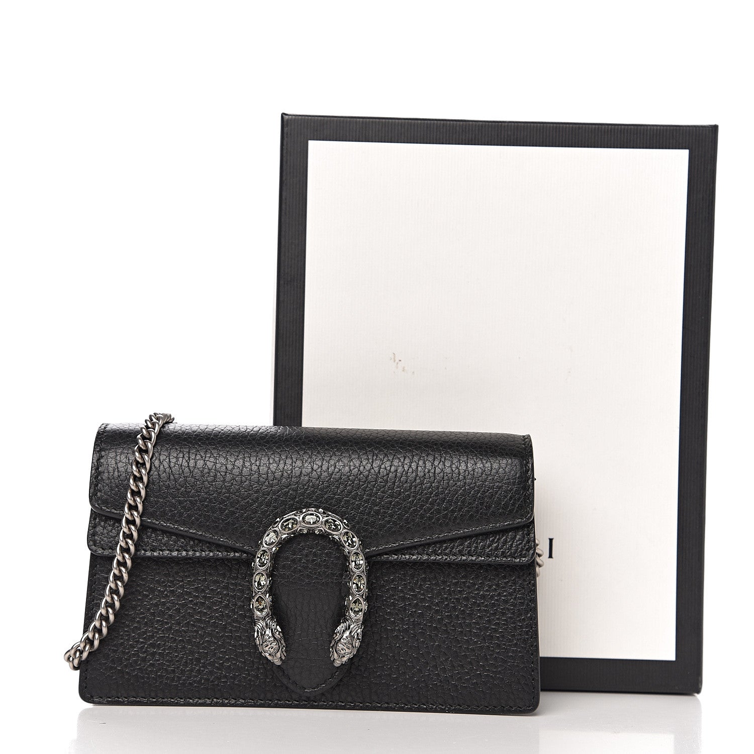 Gucci Calfskin Super Mini Dionysus Shoulder Bag Black 9 of 9