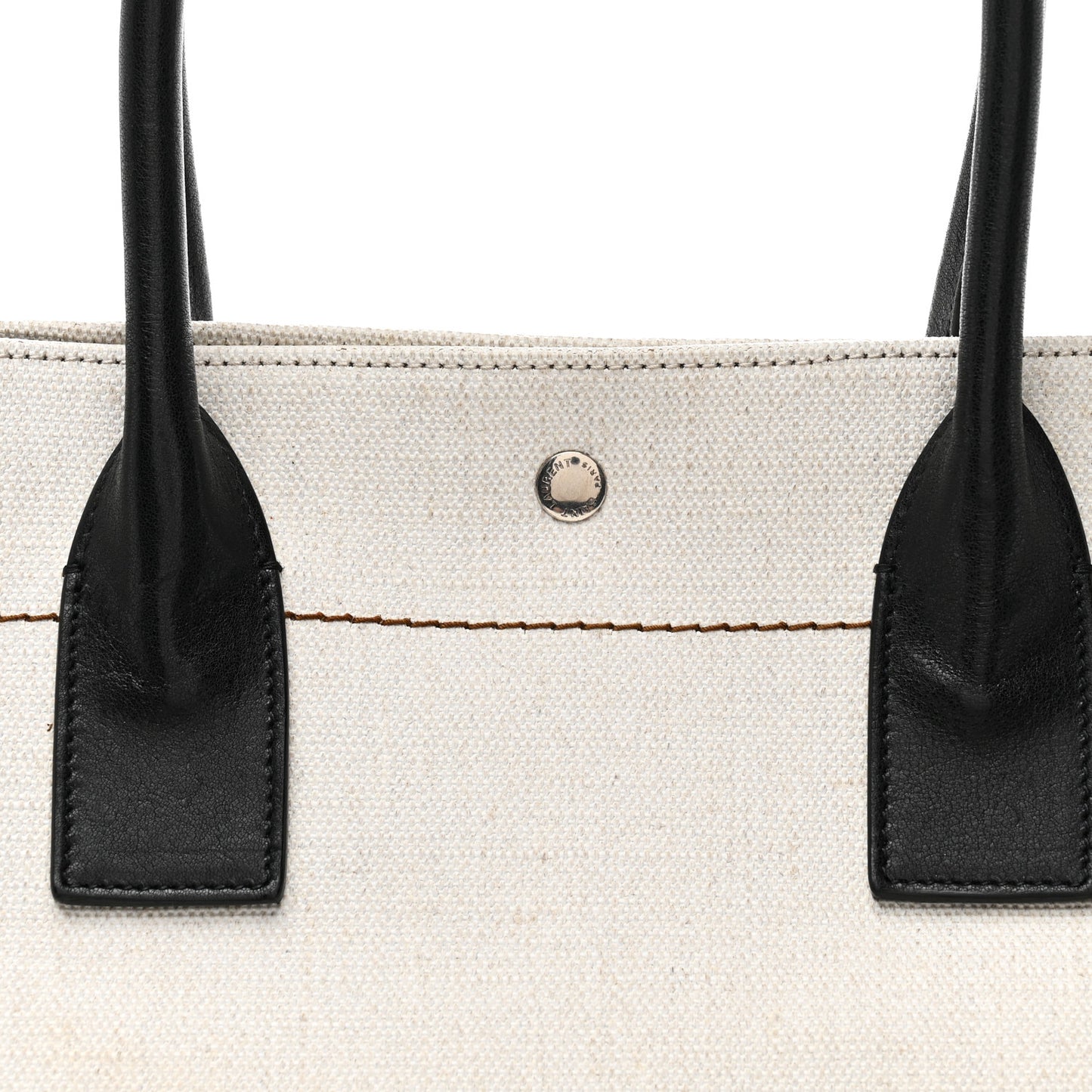 Linen Calfskin Rive Gauche Tote Greggio Natural