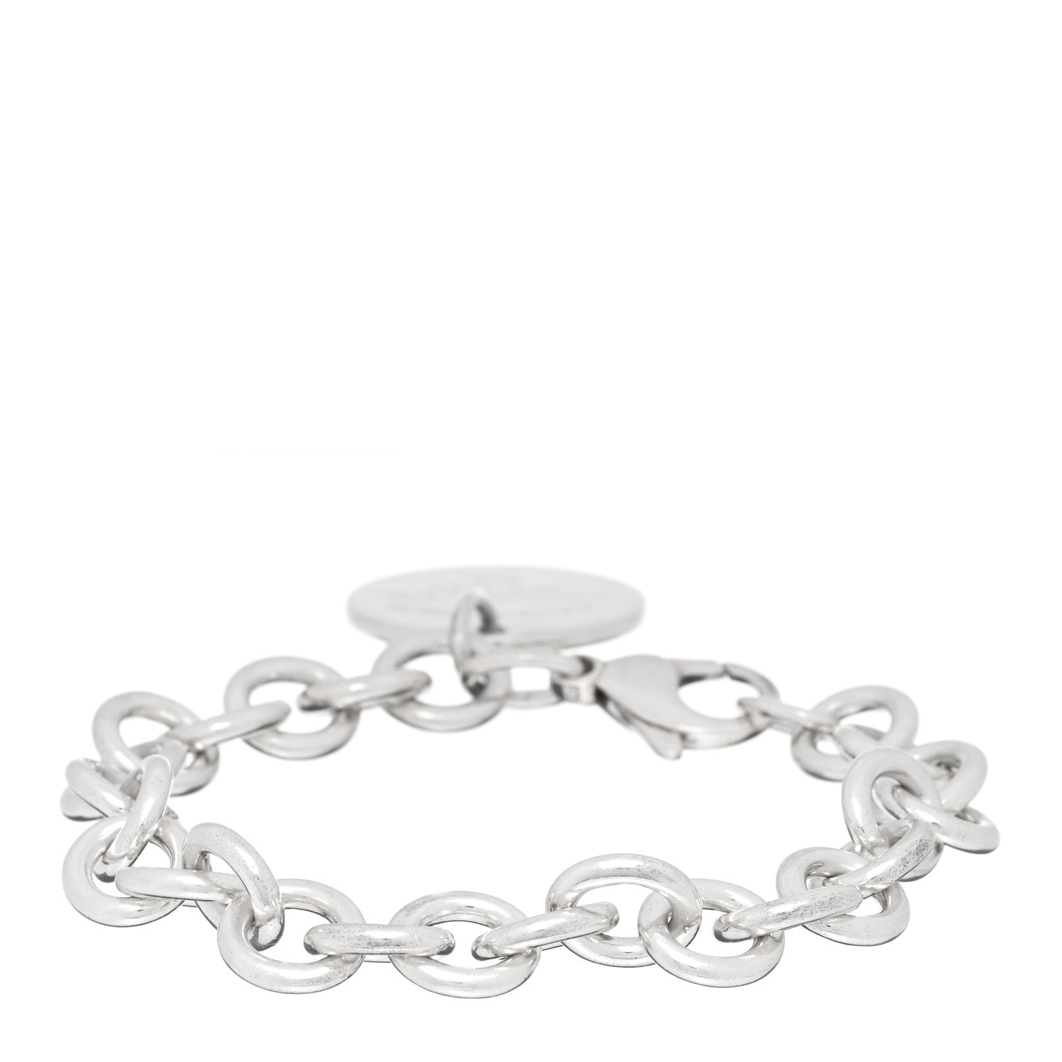 Tiffany Sterling Silver Return to Tiffany Round Tag Charm Bracelet 2 of 3