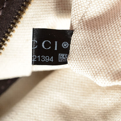 Gucci Monogram Vintage Web Medium Boston Dark Brown 9 of 9