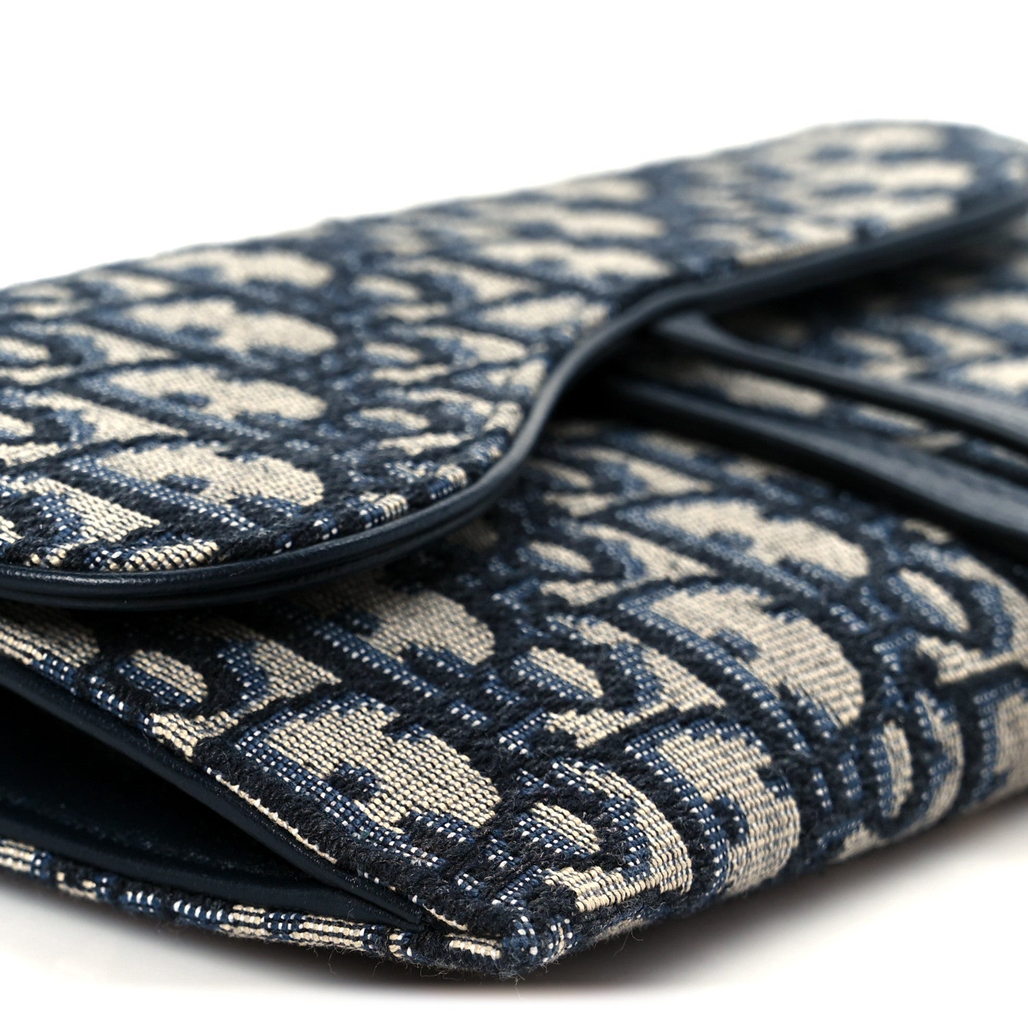 Christian Dior Oblique Saddle Chain Long Wallet Blue 12 of 14