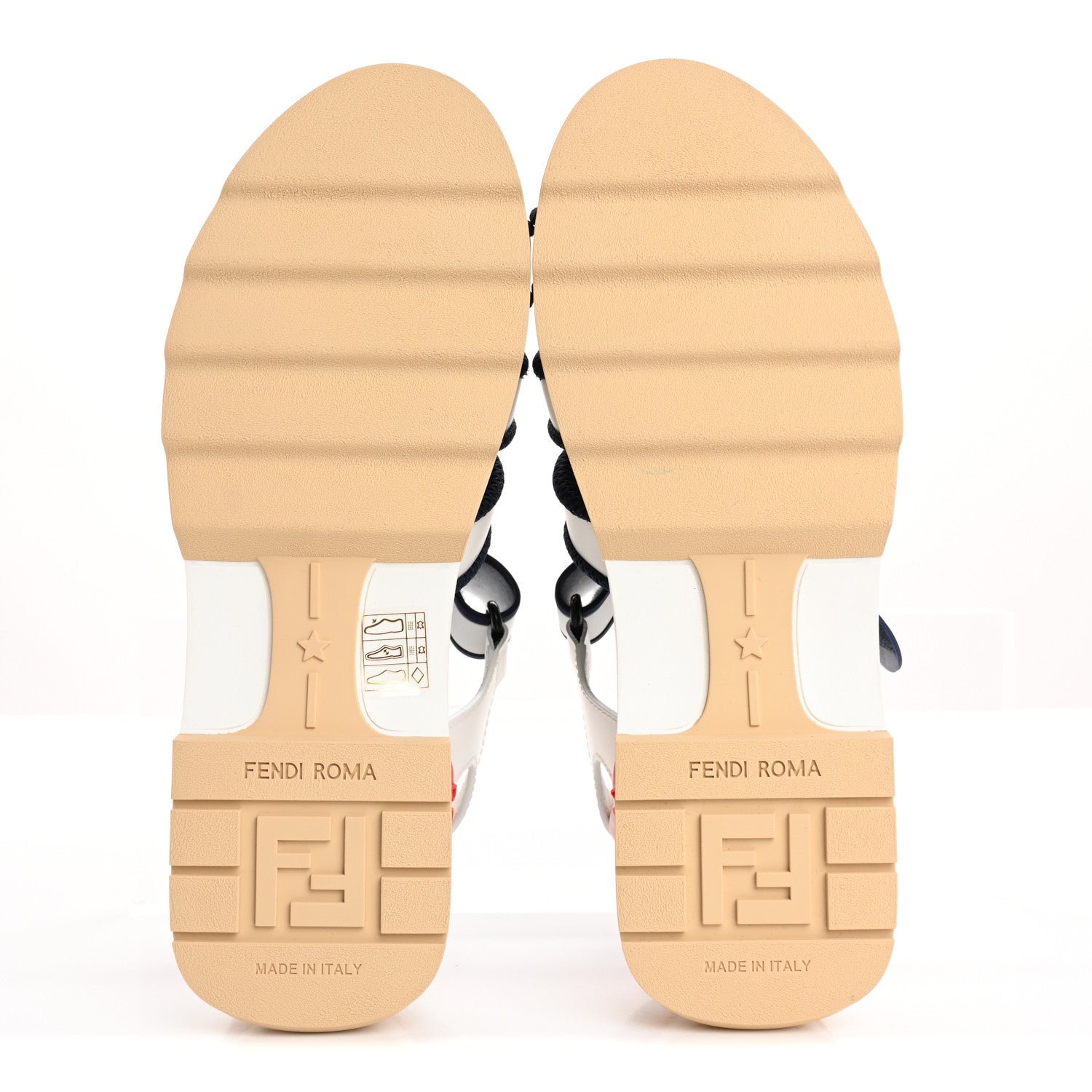 Fendi Vitello T Rex Platform Sandals 39 Ultra White Multicolor 6 of 10