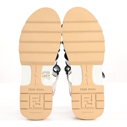 Fendi Vitello T Rex Platform Sandals 39 Ultra White Multicolor 6 of 10