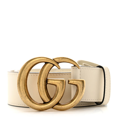 Gucci Calfskin Double G 40mm Belt 75 30 Mystic White 1 of 5