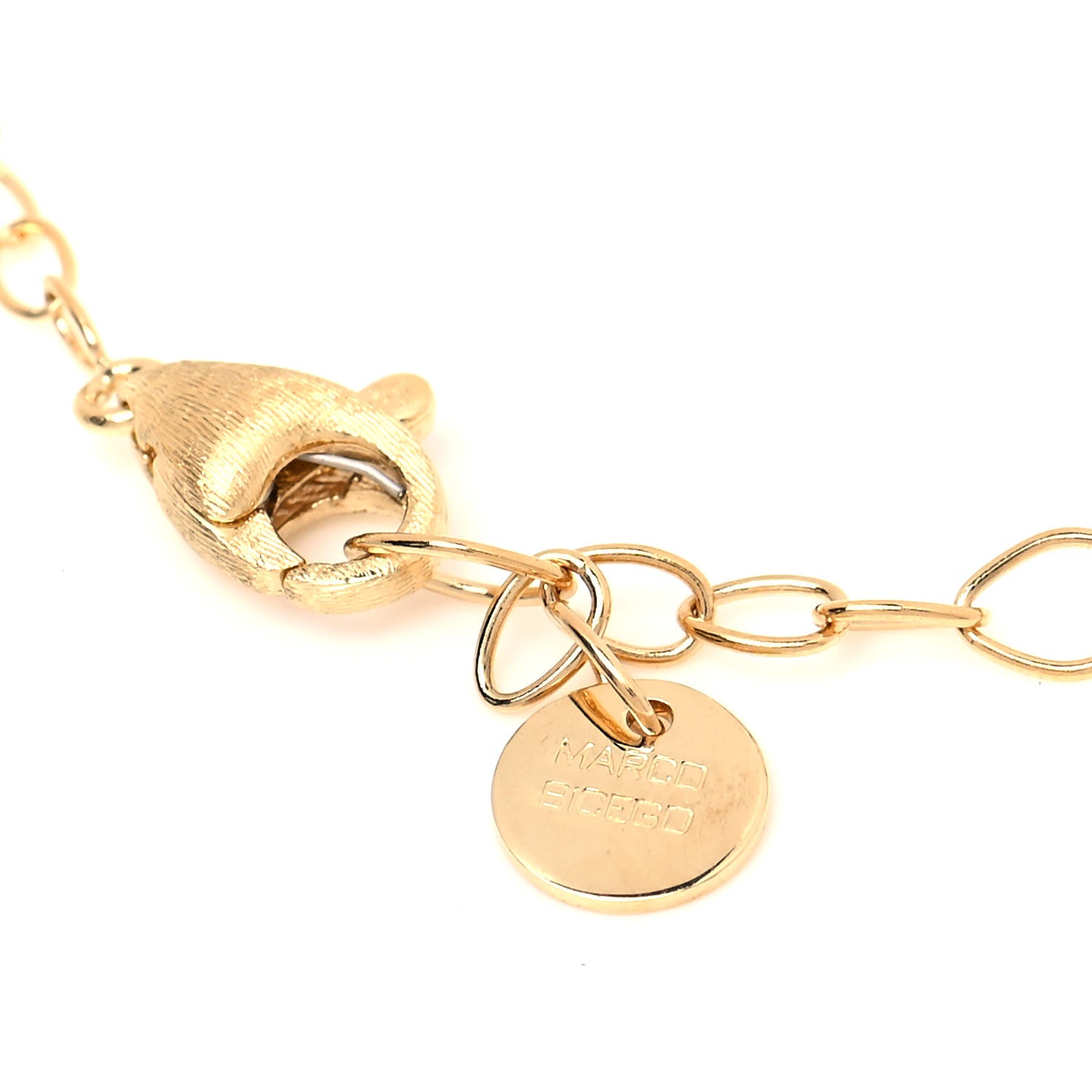 Marco Bicego 18K Yellow Gold Diamond Mother of Pearl Lunaria Bracelet 4 of 5