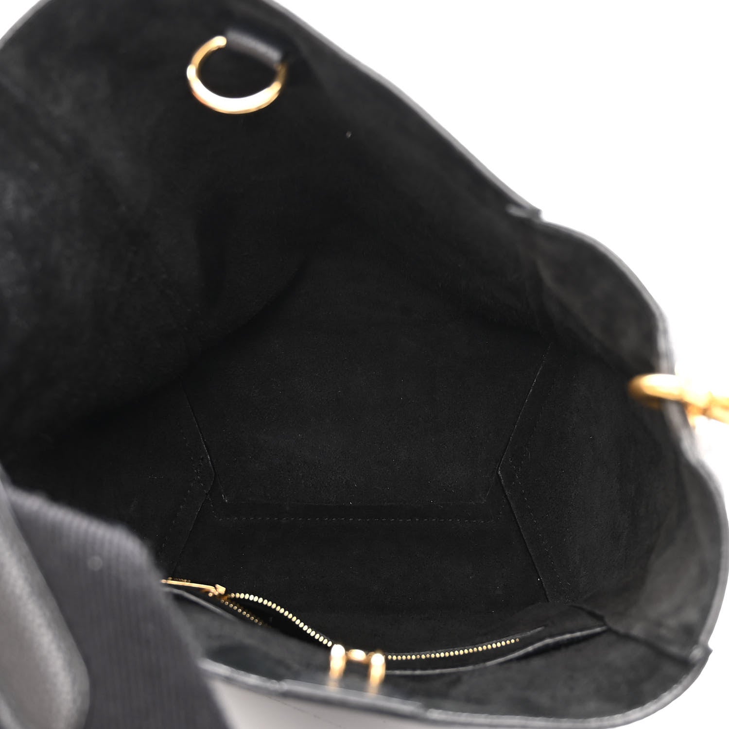Celine Soft Grained Calfskin Small Sangle Bucket Bag Black 5 of 10