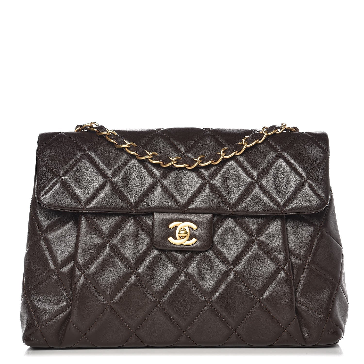 Chanel Lambskin Quilted Single Flap Black 1 of 7