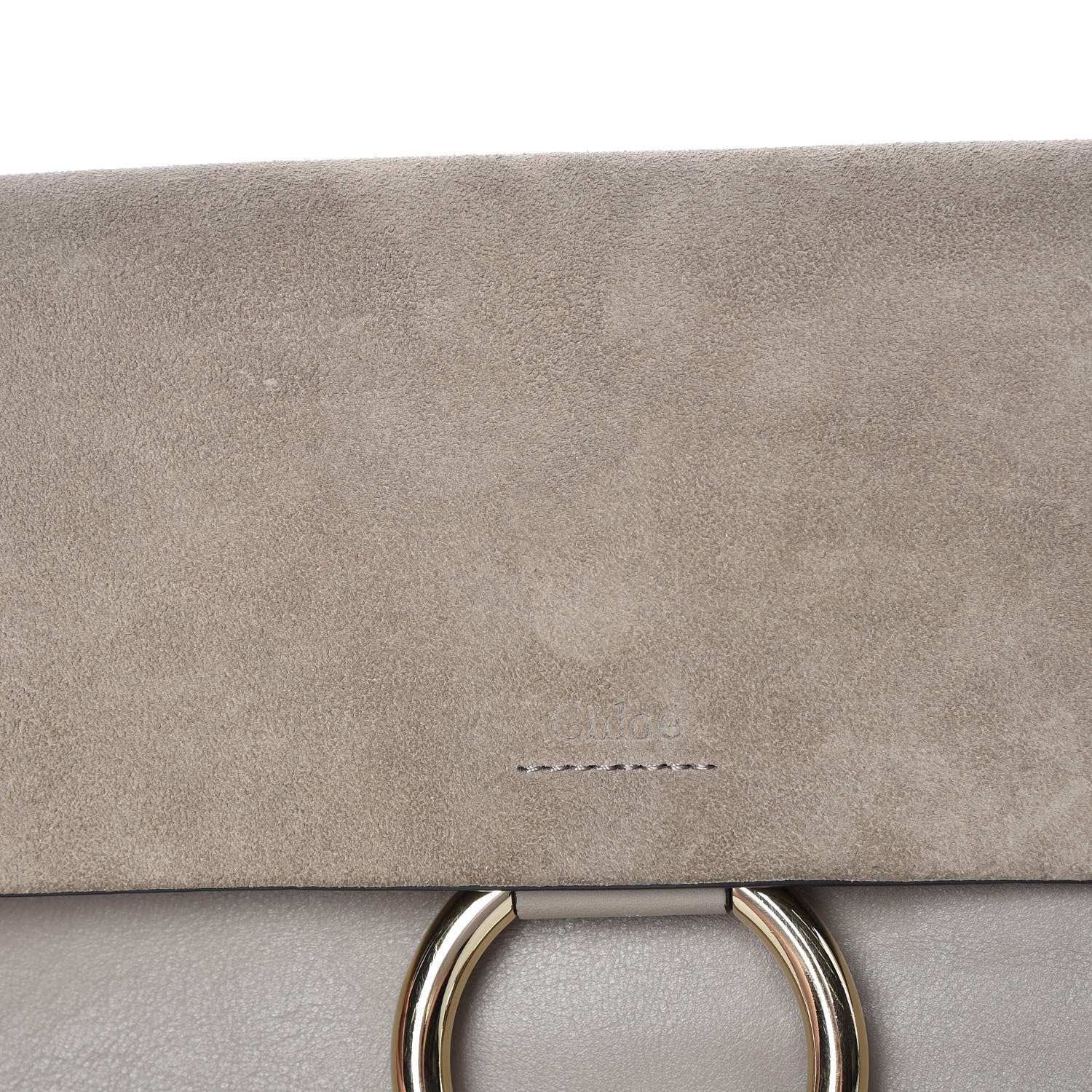 Chloe Suede Calfskin Faye Clutch Motty Grey 10 of 11