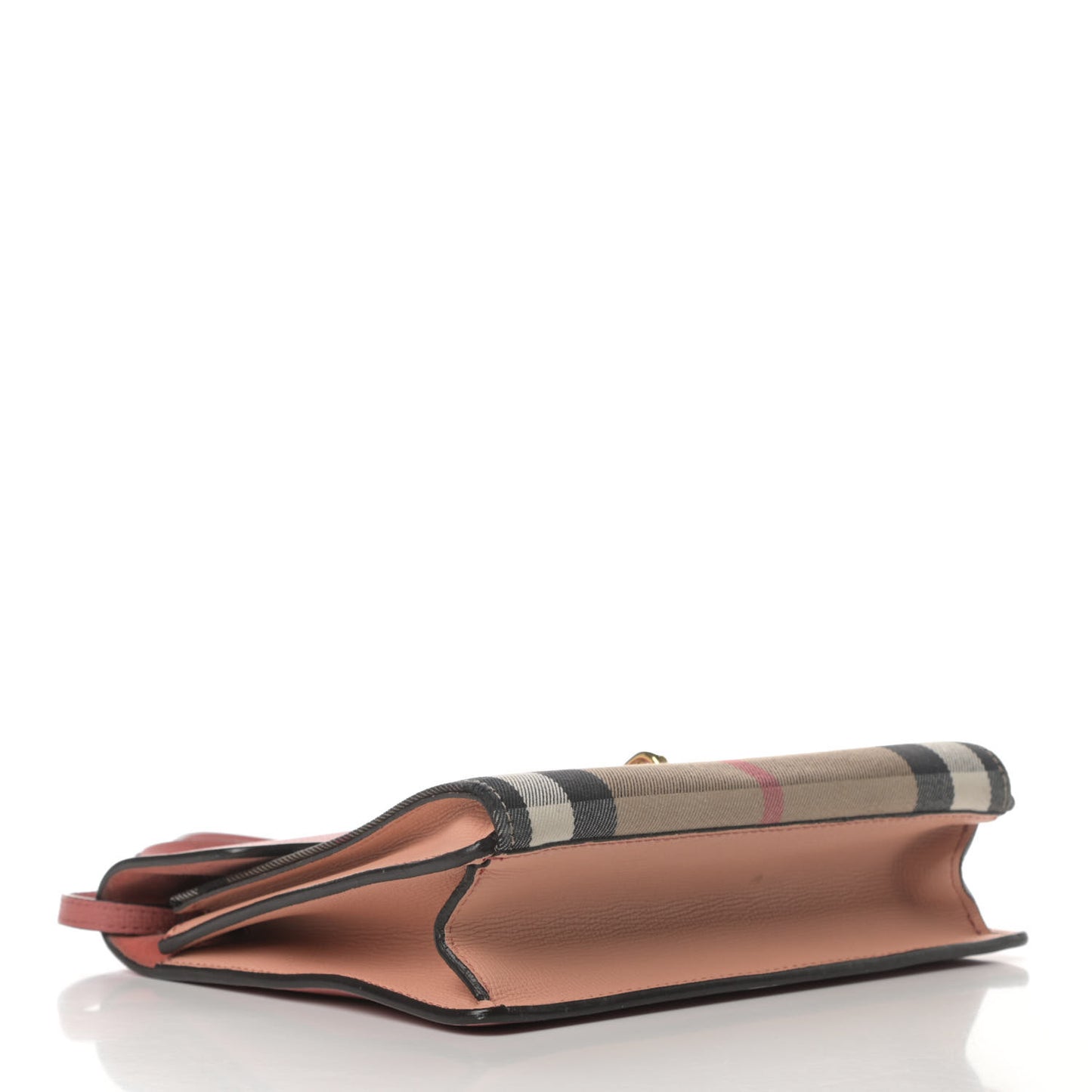 Derby Calfskin House Check Small Macken Crossbody Bag Copper Pink