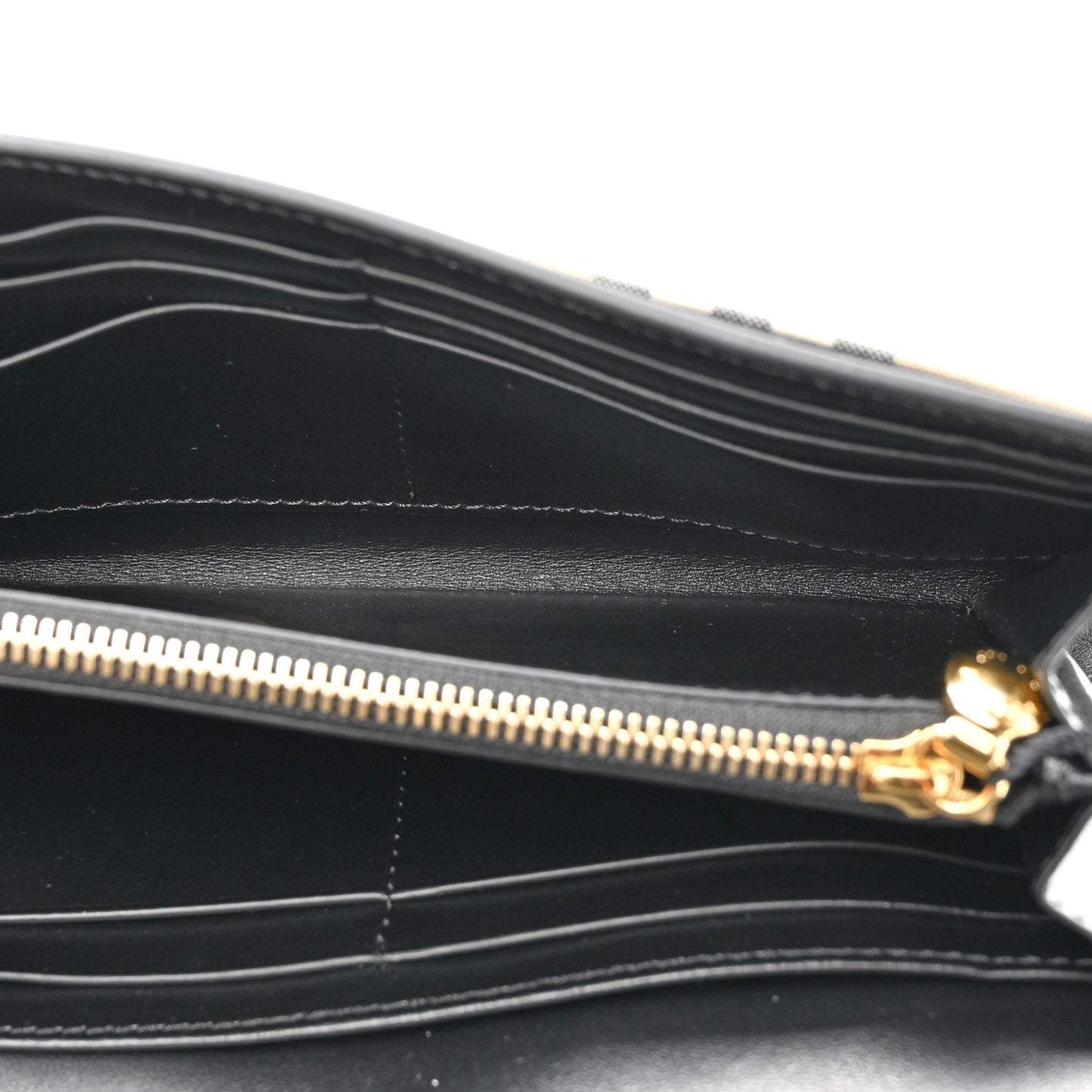 Vintage Check Grain Calfskin Halton Wallet Black