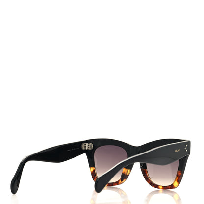 Celine Acetate Polarized Cat Eye Sunglasses CL4004IN Havana Black 4 of 7