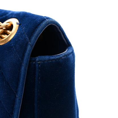 Gucci Velvet Matelasse Medium GG Marmont Shoulder Bag Cobalt Blue 13 of 15
