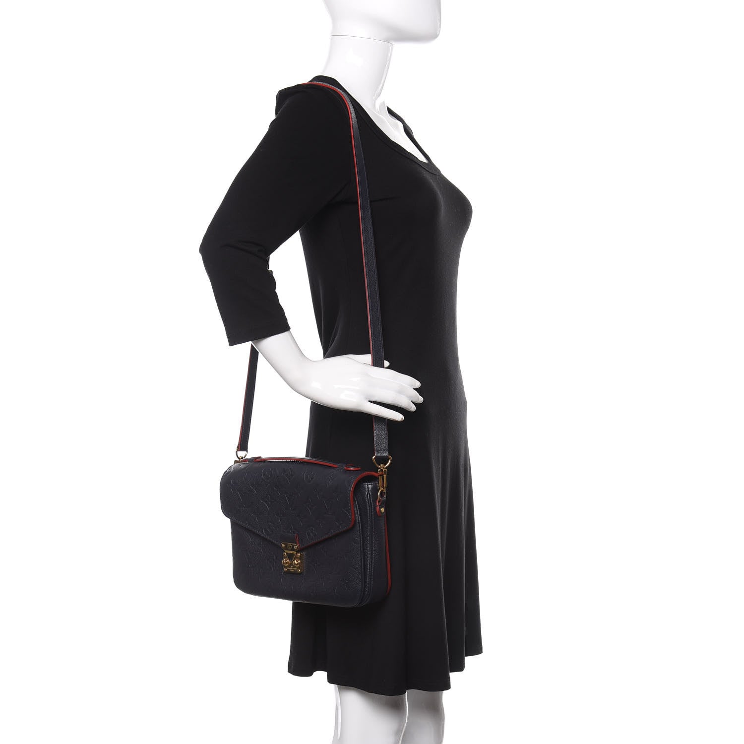 Louis Vuitton Empreinte Pochette Metis Marine Rouge 2 of 12