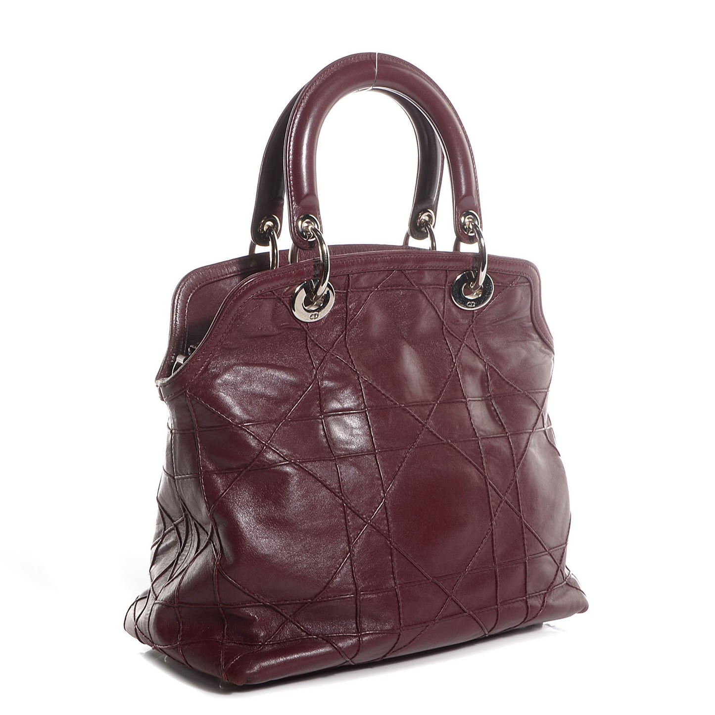 Lambskin Cannage Medium Granville Tote Bordeaux