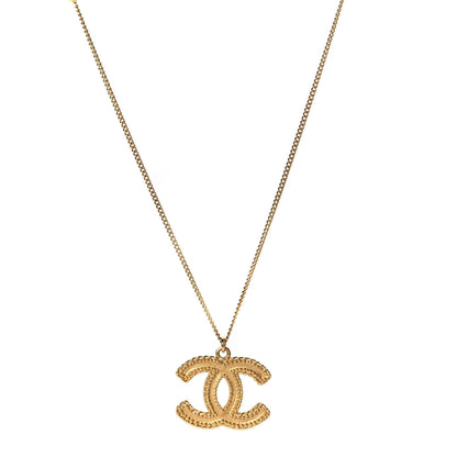 Chanel CC Necklace Matte Gold 1 of 5