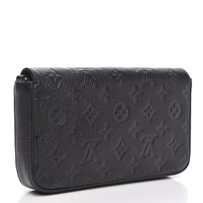 Louis Vuitton Empreinte Pochette Felicie Chain Wallet Black 3 of 9