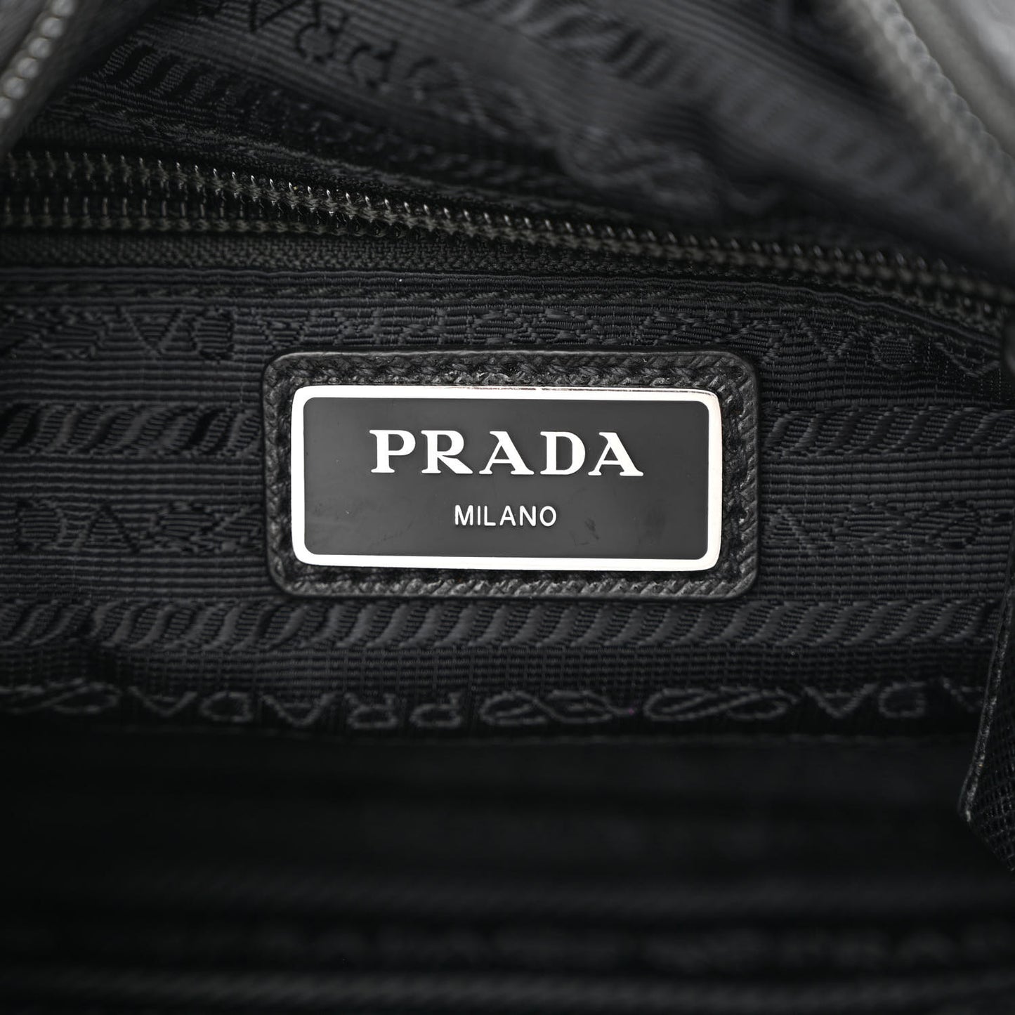 Tessuto Nylon Saffiano Logo Camera Bag Black