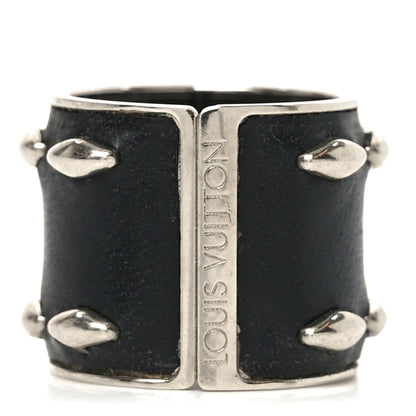 Louis Vuitton Calfskin Ring M Black Silver 1 of 6