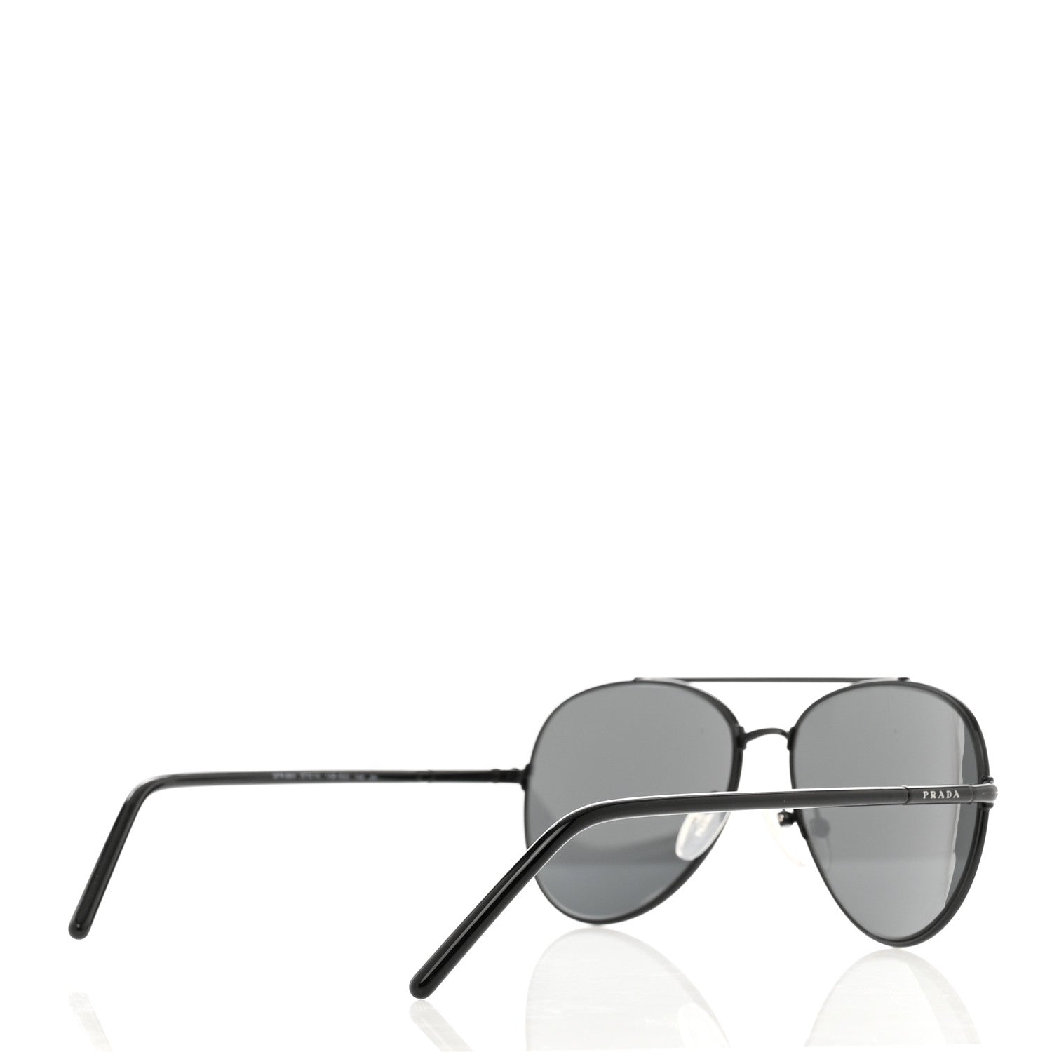 Prada Aviator Sunglasses SPR 66X Black 4 of 6