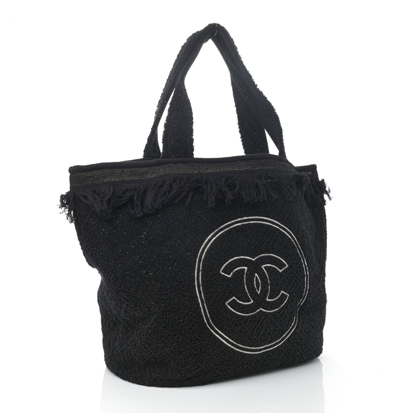 Terry Cotton CC Beach Tote Towel Set Black