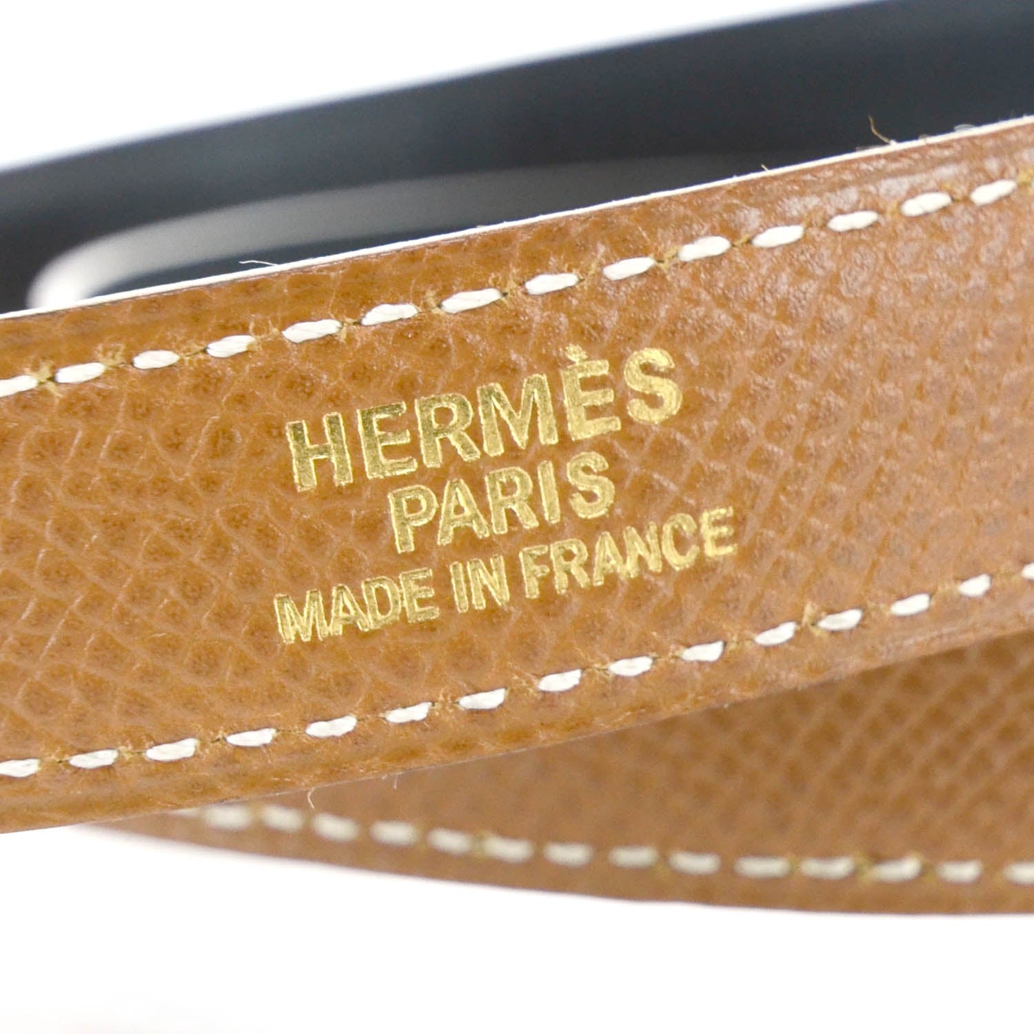 Hermes Leather Reversible H Belt 90 Black Gold 3 of 6