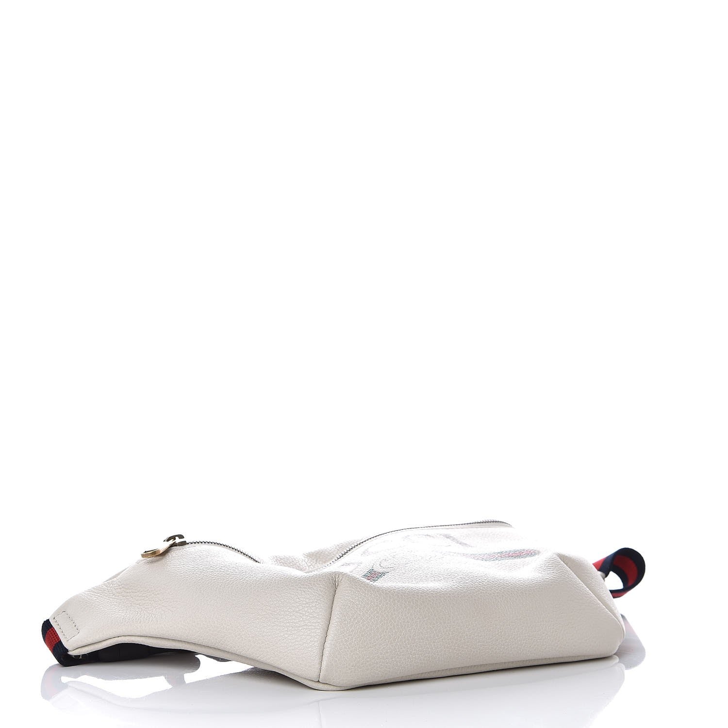 Gucci Grained Calfskin Logo Belt Bag White 4 of 8