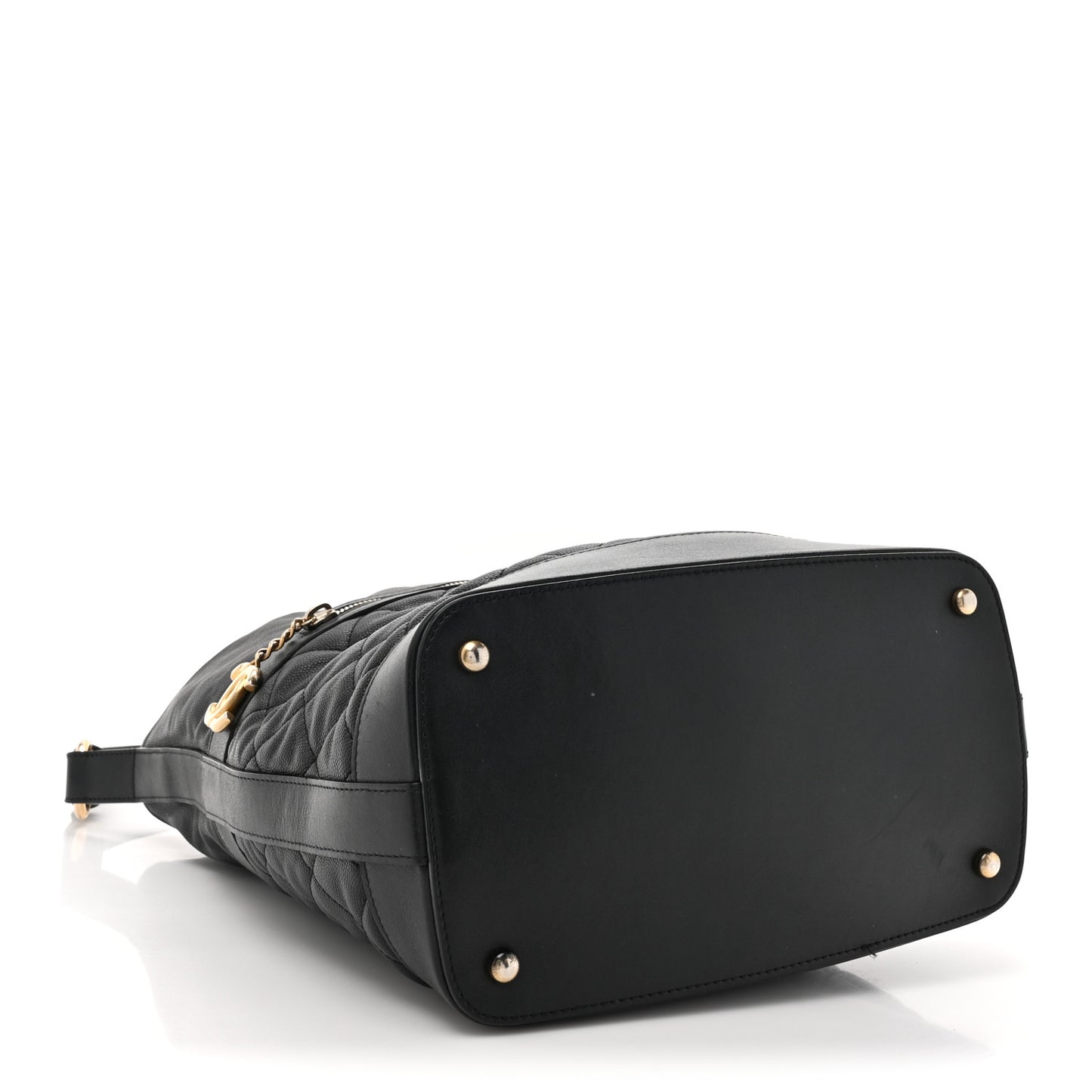Caviar Lambskin Quilted Casual Style Hobo Black