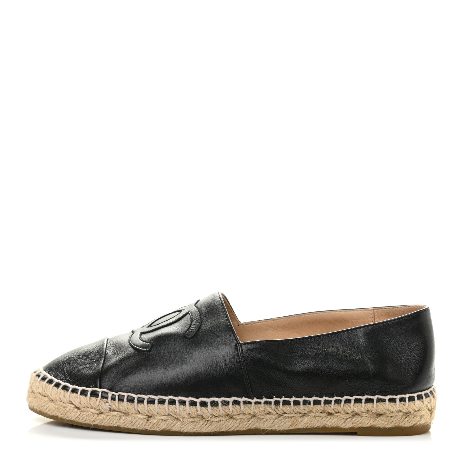Chanel Lambskin CC Espadrilles 39 Black 1 of 11