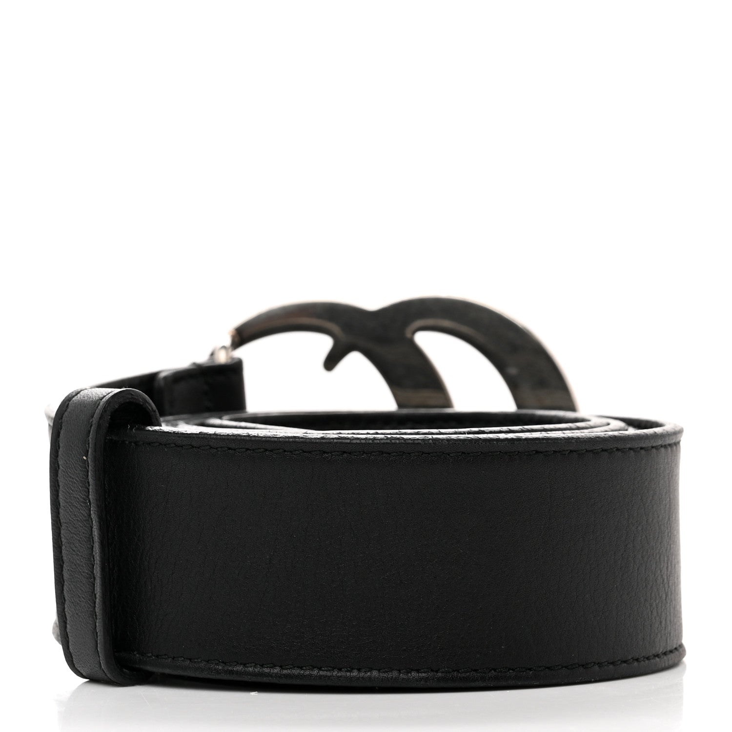 Gucci Moon Calfskin Nickel Double G 40mm Belt 90 36 Black 2 of 6