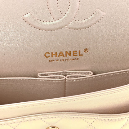 Chanel Iridescent Lambskin Quilted Medium Double Flap Ivory 6 of 10