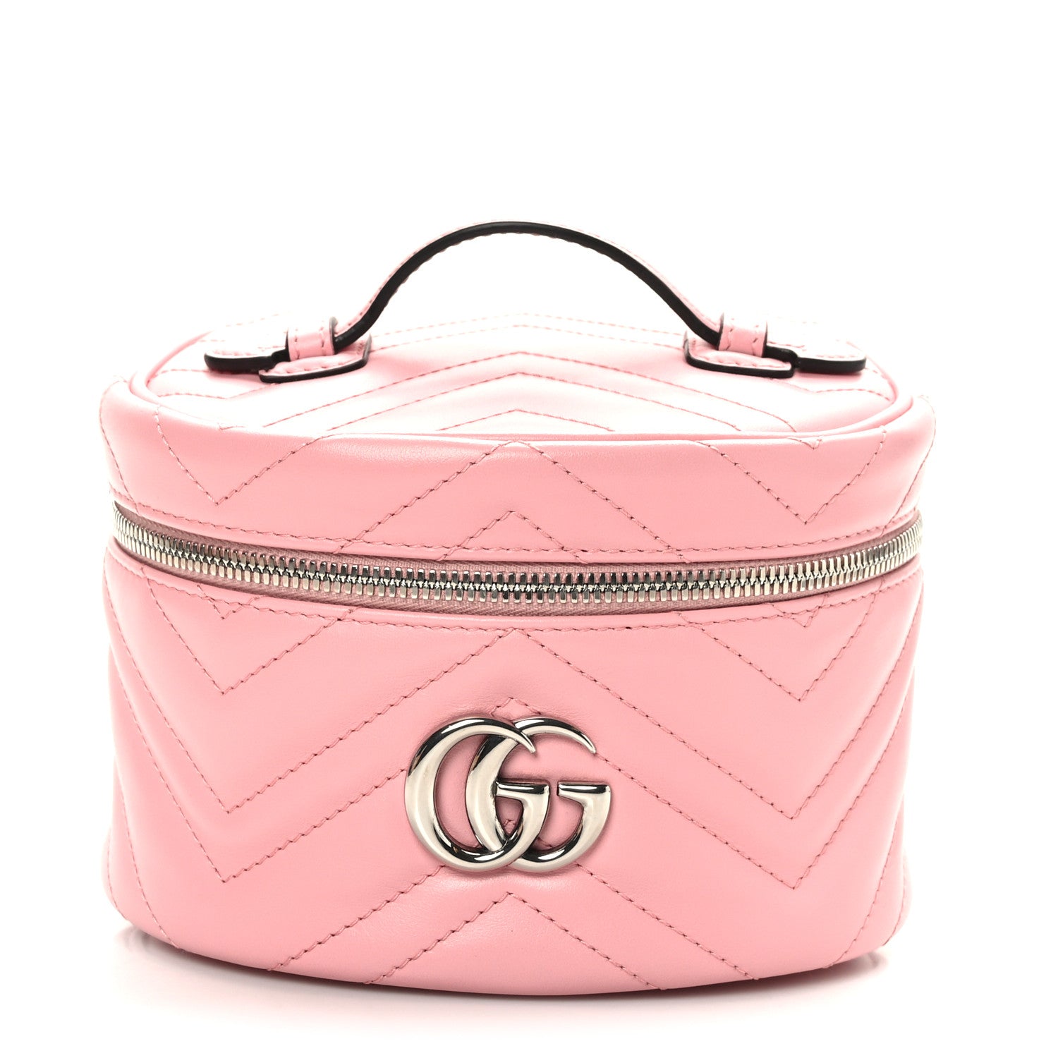 Gucci Calfskin Matelasse GG Marmont Vanity Cosmetic Case Wild Rose 1 of 9