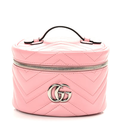 Gucci Calfskin Matelasse GG Marmont Vanity Cosmetic Case Wild Rose 1 of 9