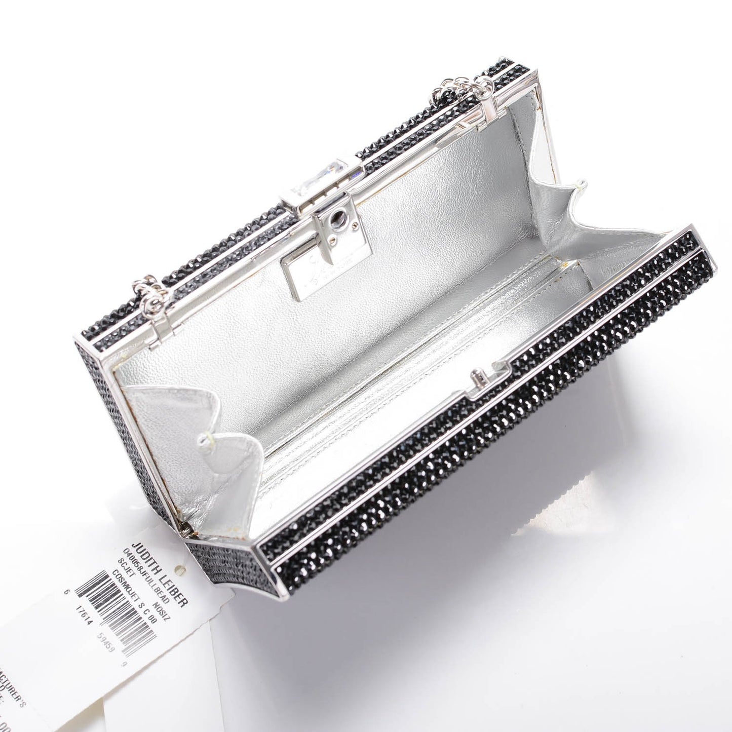 Swarovski Crystal Minaudiere Clutch Black