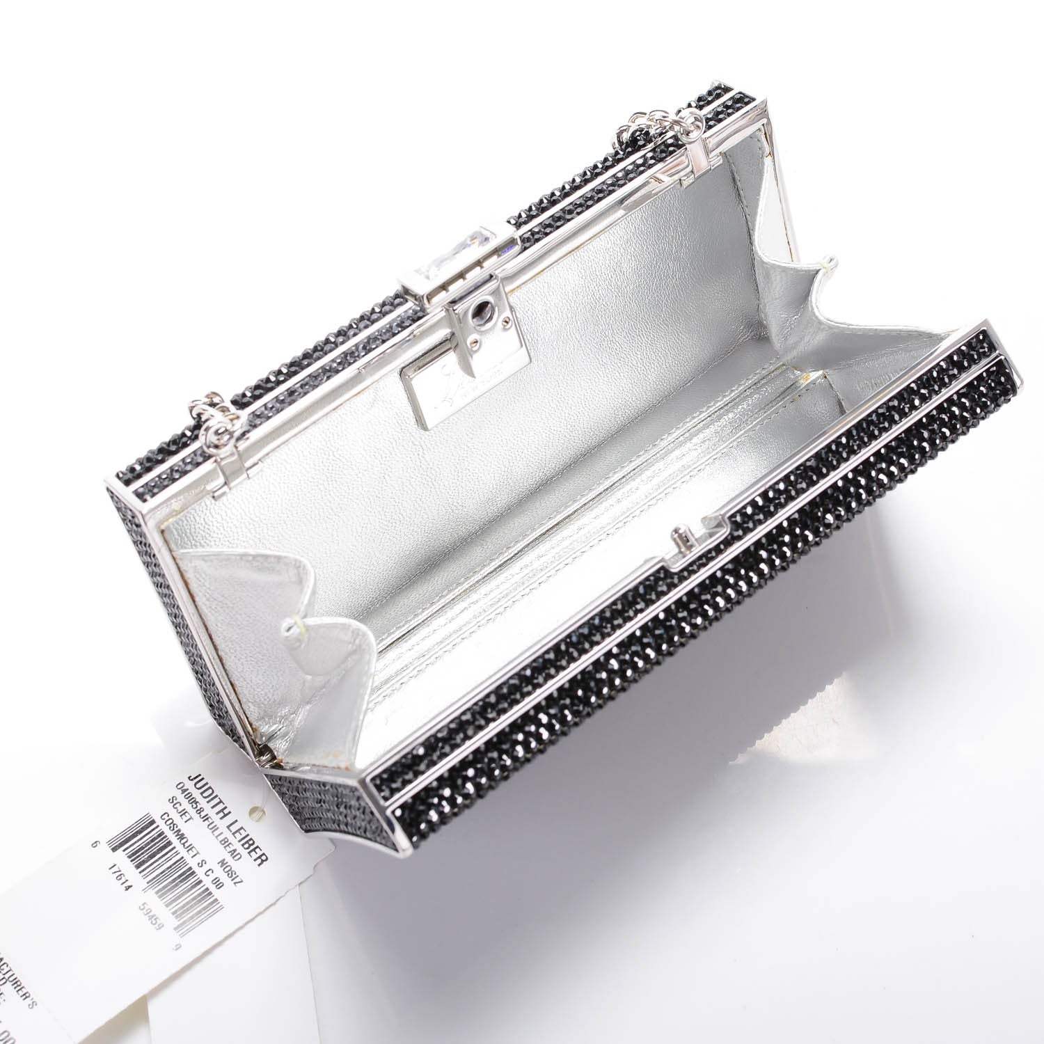Judith Leiber Swarovski Crystal Minaudiere Clutch Black 5 of 7