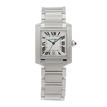 Cartier Stainless Steel 28mm Tank Francaise Automatic Watch 1 of 4