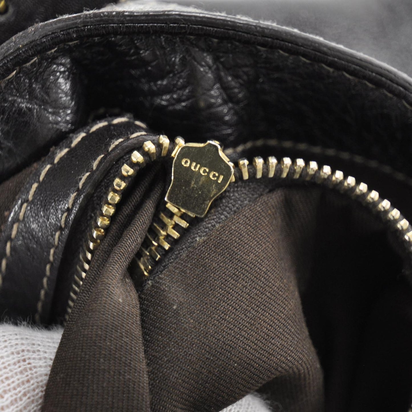 Leather Britt Tote Dark Brown