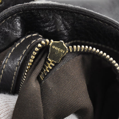 Gucci Leather Britt Tote Dark Brown 9 of 9