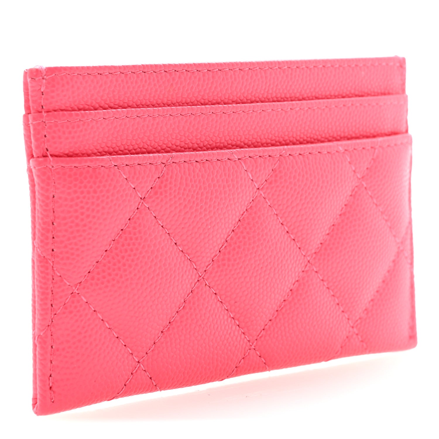 Chanel Caviar Quilted CC Logo Card Holder Pink 3 of 8