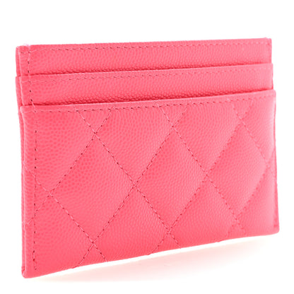 Chanel Caviar Quilted CC Logo Card Holder Pink 3 of 8
