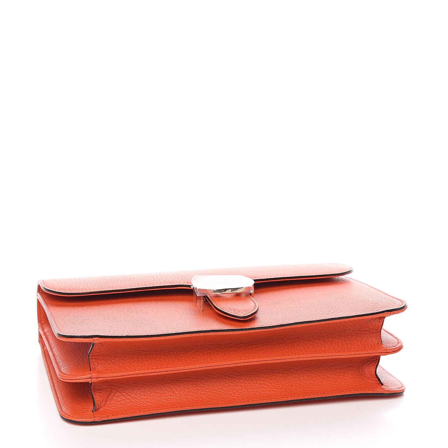 Dollar Calfskin Interlocking G Shoulder Bag Sun Orange