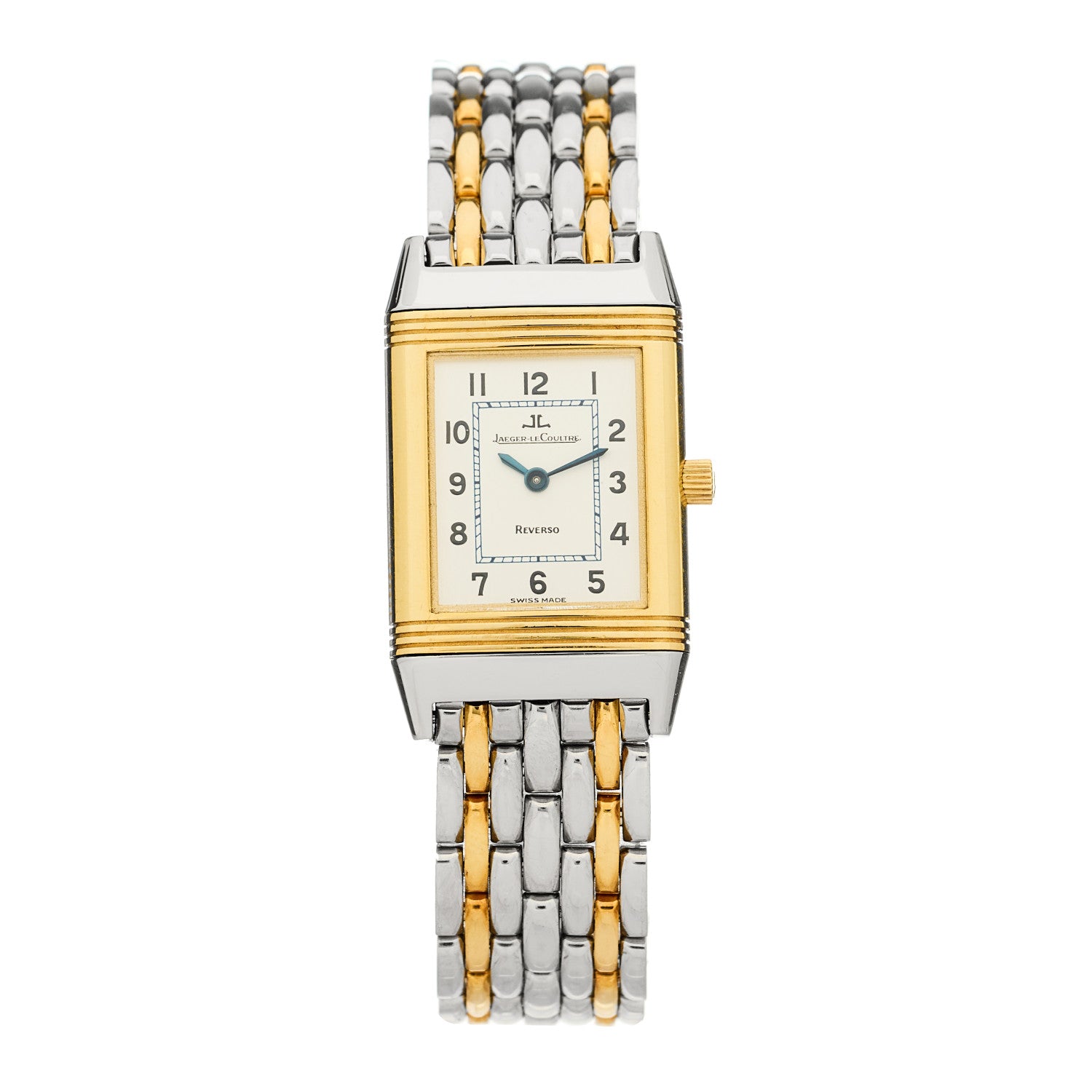 Jaeger-LeCoultre Stainless Steel 18K Yellow Gold 20mm Reverso Lady Manual Winding Watch White 260.5.86 1 of 4