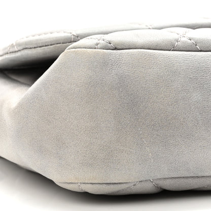 Chanel Rubber Quilted Lambskin Medium Coco Rain Flap Grey 9 of 10