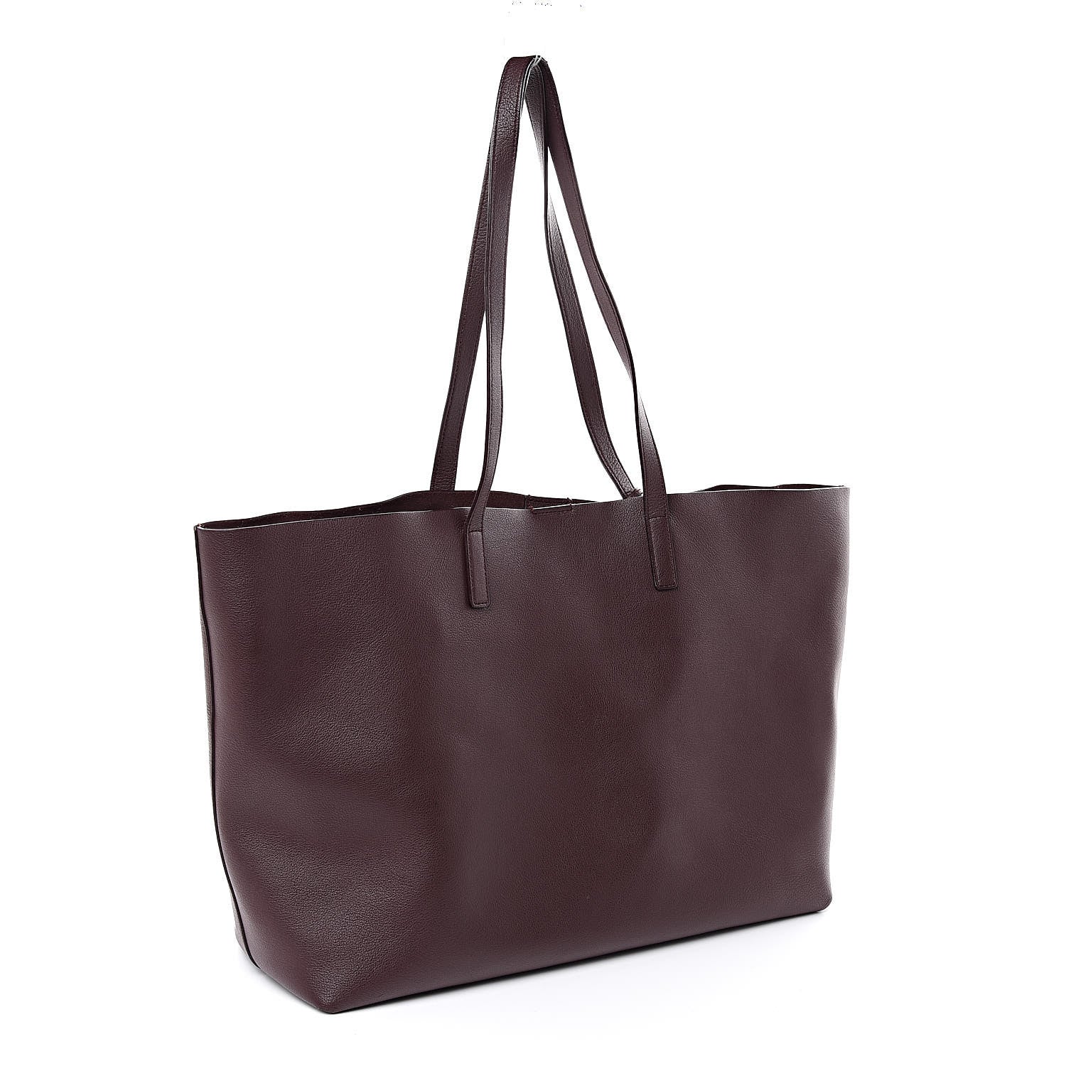 Saint Laurent Calfskin Large Shopping Tote Bordeaux 3 of 11