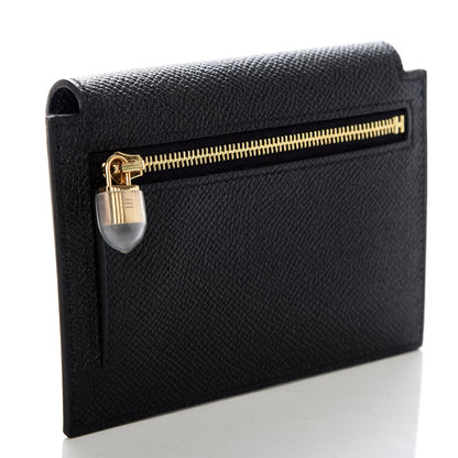 Hermes Epsom Kelly Pocket Compact Wallet Black 3 of 7