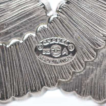 Chanel Crystal Glass CC Brooch Silver 4 of 4