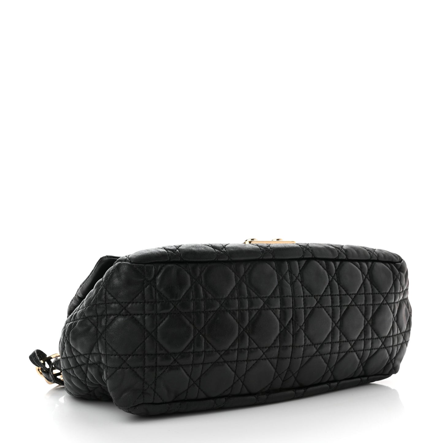 Lambskin Cannage Large New Lock Flap Black