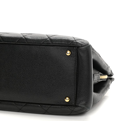 Chanel Caviar Quilted CC Timeless Soft Tote Black 10 of 11
