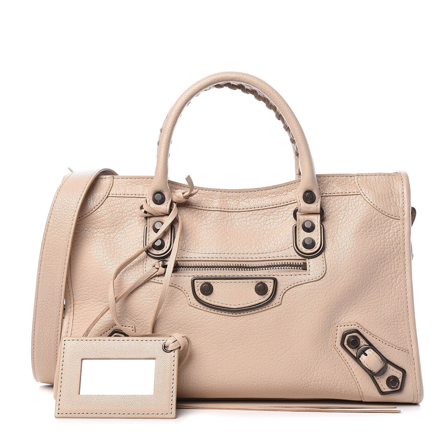 Balenciaga Chevre Classic Hardware Metallic Edge S City Beige Tapioca 1 of 15